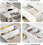 RAPTUROUS White Expandable Drawer Dividers (8" Tall, 13"-22" Long, 6 Pack - White) - Image 6