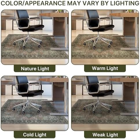 36"x48" Office Chair Mat for Hardwood Floor, Non-Slip Washable Rosewood - Image 6