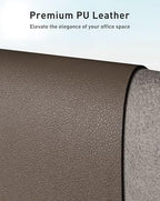 Aothia Faux Leather Desk Mat - Large Mouse Pad, Non-Slip PU Leather Blotter, Waterproof Writing Surface for Office and Home (Coffee, 63" x 24") - Image 2