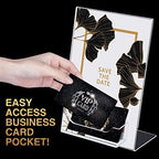 6 Pcs Acrylic Sign Holder Business Card Holder, 5 x 7 Inch, Side Insert - Image 5