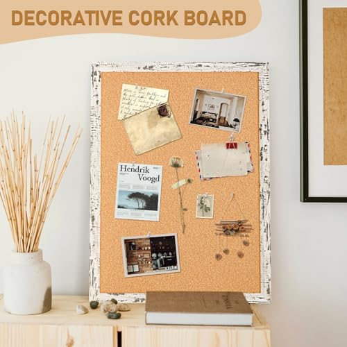 DOLLAR BOSS Cork Board, 36" X 24" Birch Bark Framed Bulletin Board - Image 6