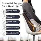 Coverado Lumbar Support Pillow for Car, Ergonomic Memory Foam Back Pillow for Office Chair, New Back Cushion for Pain Relief, PU Leather Car Lumbar Support for Driving Seat - Image 3