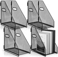 Sliner 4 Pack Large Magazine File Holder for Desk, 5.9x10x11'' by Sliner