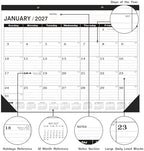Desk Calendar 2026-2027 -3 PACK-July 2026 to December 2027-Desk Calendar 2026-2027 Large 22 x17,2027 Calendar,Classic Black,Large Calendar 2026-2027 with Plastic Cover. - Image 3