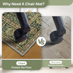 36"x60" Office Chair Mat for Hardwood Floor, Non-Slip Washable Dark Brown - Image 4