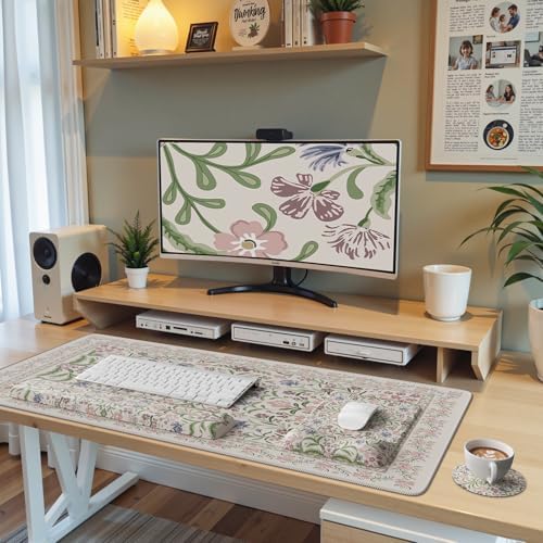 iCasso Mouse Pad with Wrist Rest, Large Desk Mat Set, Purple - Image 7