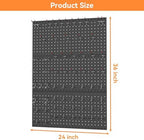 WALMANN 96 PCS Pegboard Kit with Hooks, 36x24 in Tools Storage Pegboard - Image 3