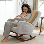 2-in-1 Neck Pillow Lumbar Support Pillow for Recliner Couch & Nursery Glider Chairs- High-Resilient Foam Cushion Ergonomic Back Support for Comfort in Rocking, Feeding, Nursing Brown L - Image 3