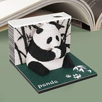 1PC 217 Sheets Memo Pad 3D Art Panda, 3D Notepad Paper Card Craft DIY Non-Stick Sticky Note Pad,Original 3D Paper Carving Model Memo Pad - Image 5