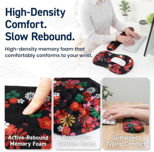 BELLEMOND Japanese Mouse Pad with Wrist Rest | Ergonomic Memory Foam, Large - Image 6