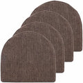 Chair Cushions: Premium High-Density Memory Foam Seat Cushion for Office, Home, & Car - Ergonomic Design for Comfortable Sitting, Relieves Pain & Tailbone Pressure with Non-Slip Bottom, 4 Pack, Coffee by SweetHomeCollection