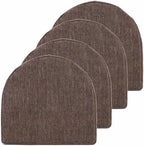 Chair Cushions: Premium High-Density Memory Foam Seat Cushion for Office, Home, & Car - Ergonomic Design for Comfortable Sitting, Relieves Pain & Tailbone Pressure with Non-Slip Bottom, 4 Pack, Coffee by SweetHomeCollection