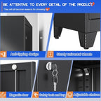 GAIOUS 79" Tall Metal Pantry Storage Cabinet with Lock, File Cabinet Black - Image 5