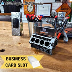 Sands3D Chevy LS Business Card Holder Desk, Office Desk Accessories For Men, Desk Decor Mechanic Gift, Car Accessories, Mini V8 Engine, V8 Engine Model Kit, Mechanic Accessorie - Image 2