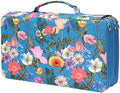 Colored Pencil Case - Large Capacity Colored Pencil Holder with Zipper Closure Twill Fabric Pencil Case for 300 Colored Pencils or 200 Gel Pen, Pencil Case Organizer for Artist (Blue Flower) by Vomgomfom