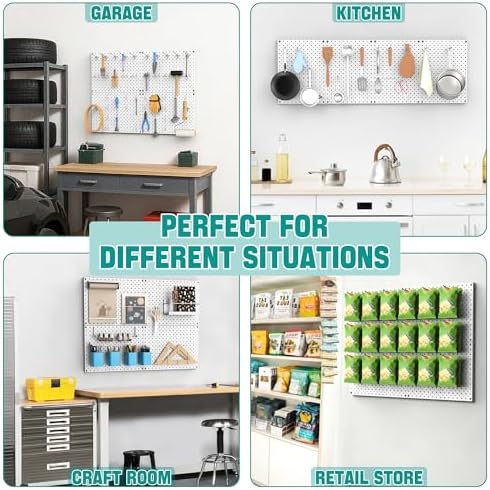 EVERHANGER Metal Pegboard Panels, Heavy Duty Pegboard Wall Organizer - Image 4