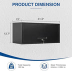 Fesbos Metal Storage Cabinet Black Wall Cabinets with Locking Door - Wall Mounted Storage Cabinet for Garage Warehouse Home Office - Assembly Required - Image 3