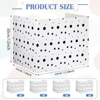 24 Pcs Privacy Folders for Students Testing, Black Dots, Black White - Image 2
