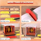 3D Calendar 2027 with Light Tear Away Timepiece Calendar for Desktop Decor - Image 3
