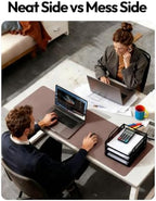 YSAGi Leather Desk Protector, Office Mat, Large Mouse Mat, Non-Slip PU Leather Blotter, Laptop Desk Mat, Waterproof Writing Pad for Office and Home(Chocolate, 63" x 24") - Image 7