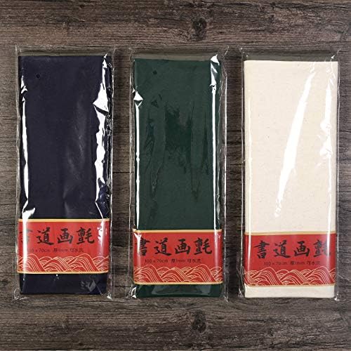 Semli Chinese Calligraphy Mat Sumi Drawing Painting Felt Desk Pad Washable Felt Thin Wool Felt (Green, 31.4 x 47.2 inch) - Image 6