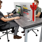 OBEX Acrylic Free Standing Screen, Divider for Desk Privacy Home & Office Partitions for Table Top Workstation, Portable Cubicle Panel for Work, 18" x 36", Frosted by OBEX