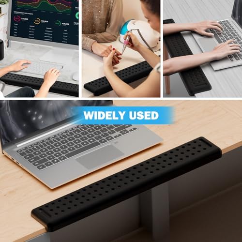 Leolee L-Shaped Desk Long Wrist Rest Elbow 60CM, Black Arm Rest for Desk - Image 7