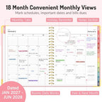 Forvencer Planner 2027-2028, 18 Month Calendar Planner, Jan 2027-June 2028 - Image 3
