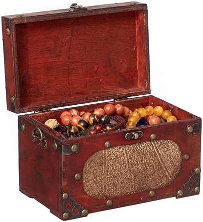 Antique Wooden Recipe Card Box – Vintage Recipe Box Organizer with Dividers, Wood Recipe Holder for Cards, Recipe Box with Cards and Dividers 4x6 - Image 3