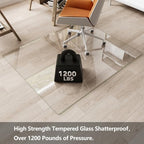 Koonmi Glass Chair Mat for Carpet, 40"x48" Thick Office Chair Mat - Image 3