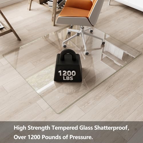 Koonmi Glass Chair Mat for Carpet, 40"x48" Thick Office Chair Mat - Image 3