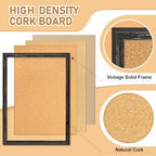 DOLLAR BOSS Cork Board, 48" X 36" Rustic Framed Bulletin Board, Black - Image 3