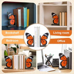 Epakh 2 Pcs Monarch Butterfly Book Ends Decorative Bookends - Image 6