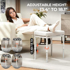 TIOPGHAD Adjustable Ottoman Pouf, 60 Degree Tilt Footrest, Beige - Image 6