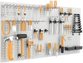 WALMANN Metal Pegboard, Tool Organizer Boards with Hooks, 24x48 in by WALMANN