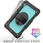 SEYMAC stock Case for Samsung Galaxy Tab S10 Lite / S10 FE / S9 FE 5G / S9 Tablet Case 10.9''/ 11'' Protective with Screen Protector, Pen Holder, 360 Rotate Stand, Hand Strap, Shoulder Strap, SkyBlue1 - Image 6