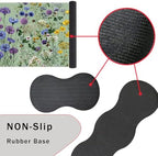 Keyboard Wrist Rest and Mouse Pad with Wrist Support Set Ergonomic Coaster,Memory Foam,Easy Typing Pain Relief,Large XL Desk Mat 31.5"x 11.8",Bee Wildflower Meadow - Image 3