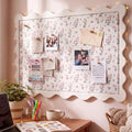 Oat Color 36 x 24 Inch Scalloped Felt Bulletin Board, Primrose by Unknown