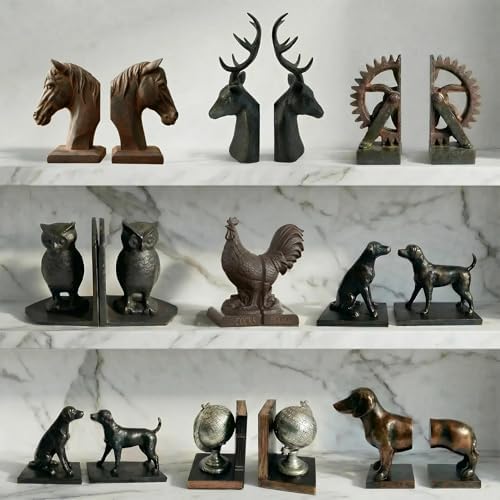Comfy Hour 9.5 Inch Rooster Bookends, Farmhouse Decor, Set of 2 - Image 6