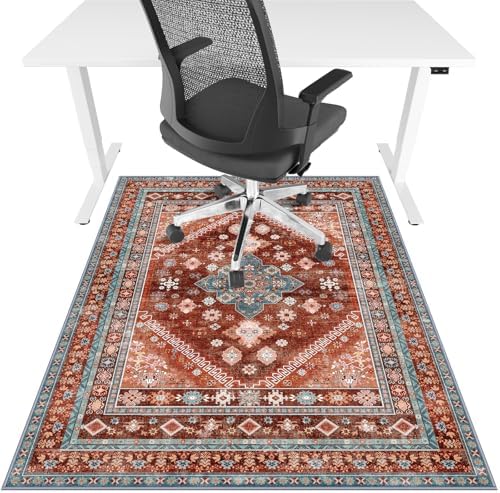 Office Chair Mat for Hardwood Floor & Tile Floor,36"X 48"-Brown Red by LreedyMat