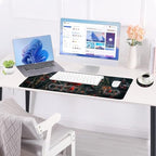 Large Keyboard Mouse Pad Set, Extended Mouse Pad+Keyboard Wrist Rest Support, Memory Foam Ergonomic Easy Typing, 4Pcs (31.5×11.8 in) Desk Pad Set for Office Home,Cardinal Bird - Image 3
