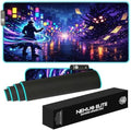 RGB Gaming Mouse Pad Large Extended Desk Mat 35.4x15.7in XXL XXXL Mousepad LED Light Up Keyboard Mat PC Gamer Desk Pad Gaming Accessories Extra Big Mouse Mats Full Desk Size - Arcane Rift by NexusElite