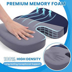 TushGuard Memory Foam Seat Cushion for Office Chair, Car Seat, Blue, XL - Image 3