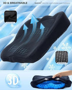 Breathable Honeycomb Gel Seat Cushion, Pressure Relief Cushion Long Sitting - Image 4