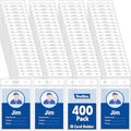 400 Pcs Vertical Badge Holders, Waterproof ID Badge Holder, Clear ID Card Holder with Resealable Zip for Proximity Cards, RFID, Credit Cards by YesBes
