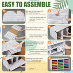 Fuutreo 1 Pc Classroom Construction Paper Storage,Wavy Lines and Dot - Image 4