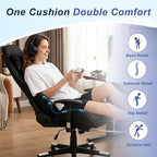 Seat Cushion for Office Chair and Car, Ergonomic Memory Foam Seat Cushion with Lumbar Support Pillow, Orthopedic Cushion for Sciatica & Back Pain, Black - Image 4