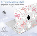4-in-1 Hard Case for MacBook Neo 13 (A3404), Rabbits & Stars & Bows - Image 6
