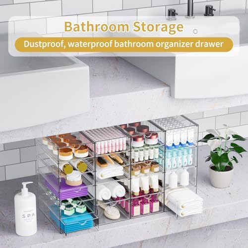 20 Drawers Acrylic Makeup Organizer, stackable Acrylic Storage Drawer - Image 7