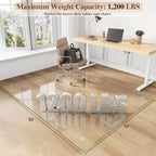 Tempered Glass Chair Mat for Carpet, 60"x80" Clear Floor Mat - Image 2